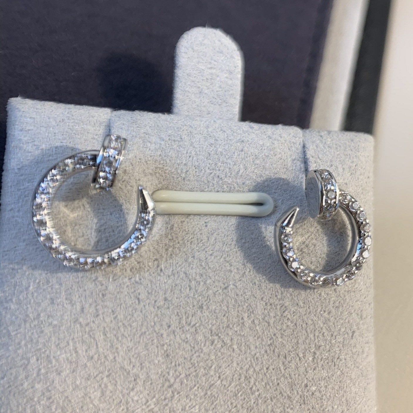 [baslovejewels]JUSTE EARRINGS SILVER DIAMONDS