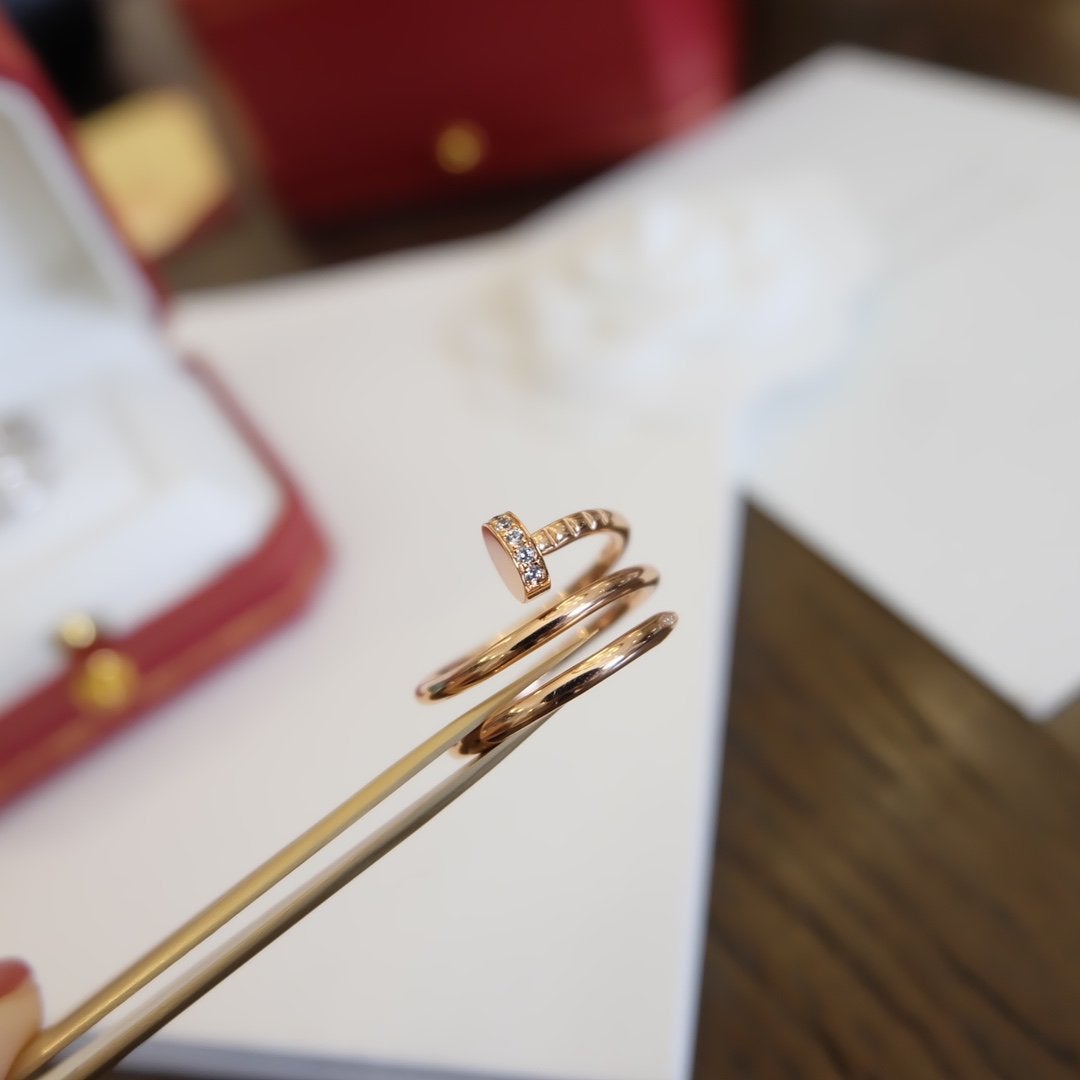 [baslovejewels]JUSTE RING 1.8MM PINK GOLD DOUBLE ROW