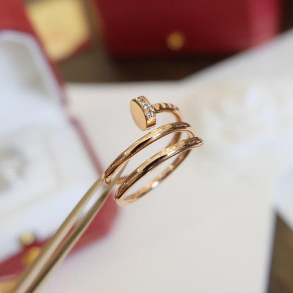 [baslovejewels]JUSTE RING 1.8MM PINK GOLD DOUBLE ROW