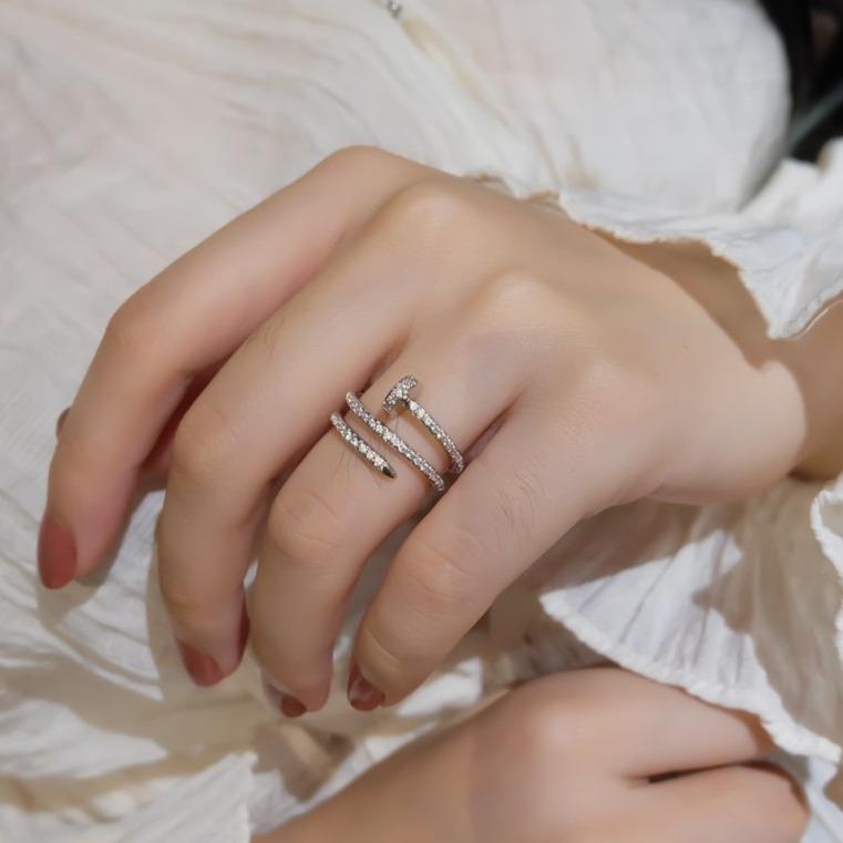 [baslovejewels]JUSTE RING 1.8MM SILVER DOUBLE ROW DIAMONDS