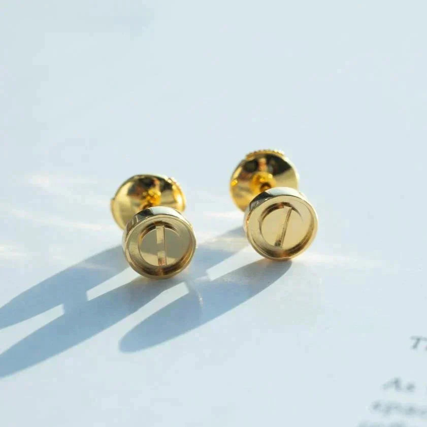 [baslovejewels]LOVE EARRINGS GOLD 10MM