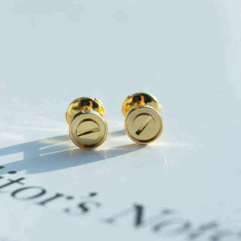 [baslovejewels]LOVE EARRINGS GOLD 10MM