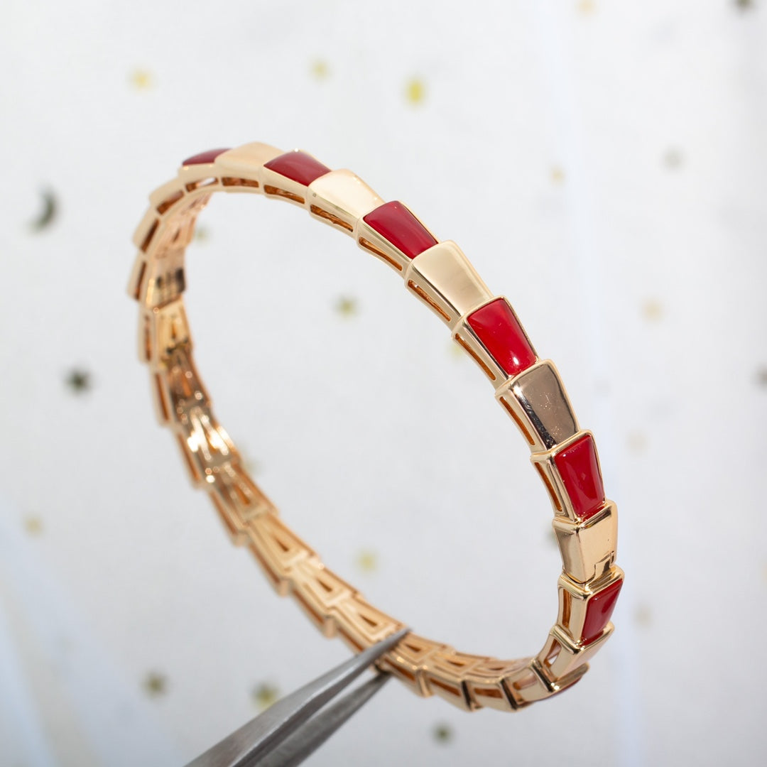 [baslovejewels]SERPENTI BRACELET PINK GOLD RUBELLITE
