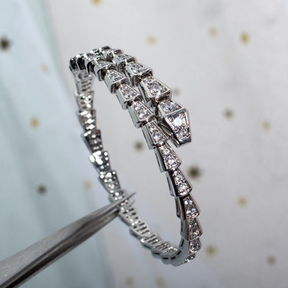 [baslovejewels]SERPENTI BRACELET 6MM SILVER DIAMOND