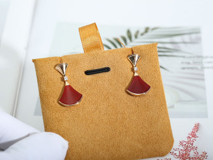 [baslovejewels]DREAM Carnelian PINK GOLD EARRINGS