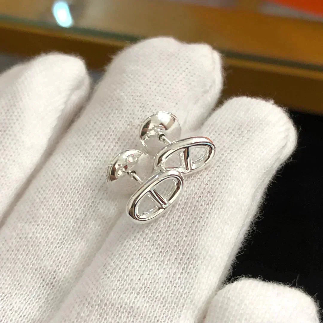 [baslovejewels]CHAINE SMALL EARRINGS GOLD AND SILVER