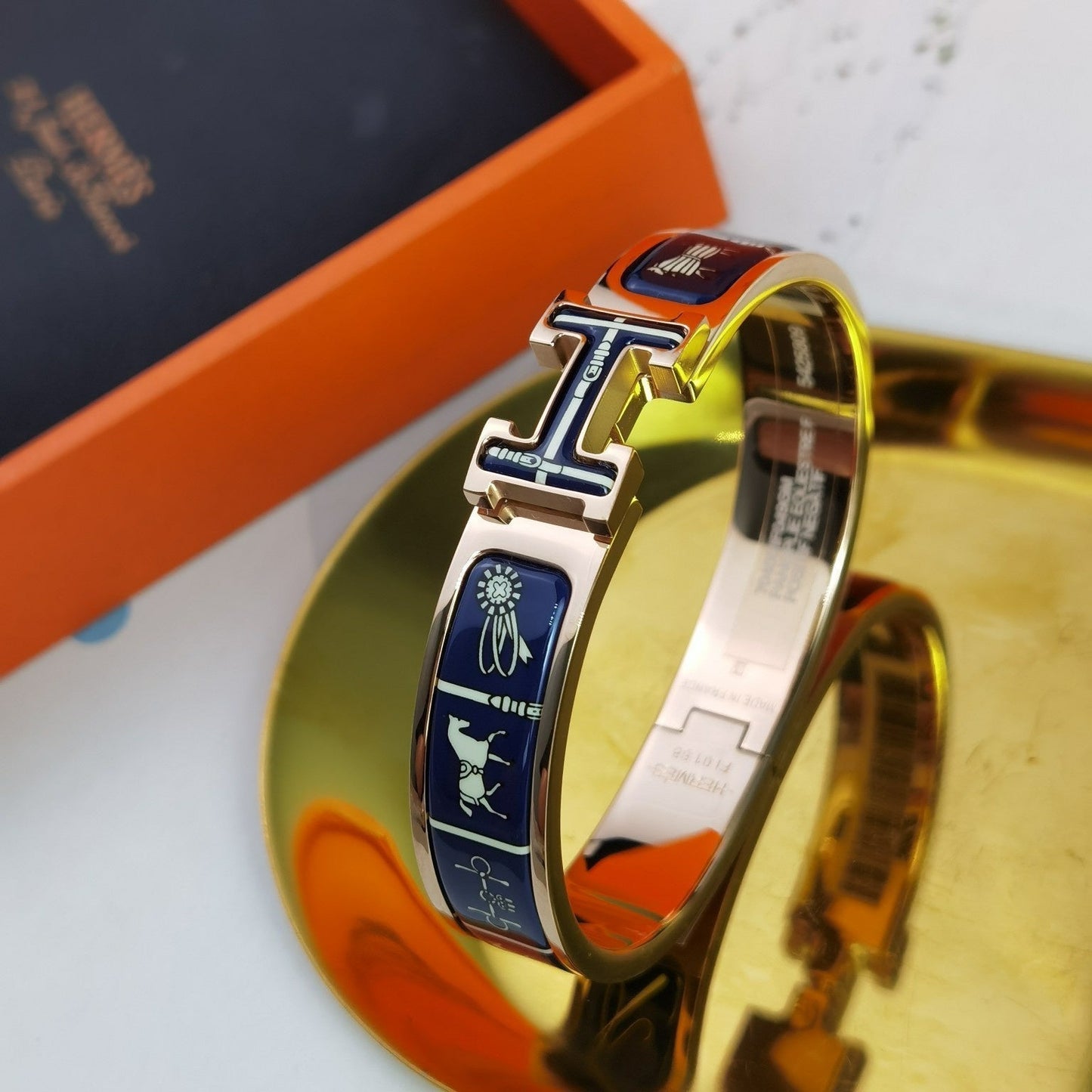 [baslovejewels]H COUVERTURES DARK BLUE BRACELET