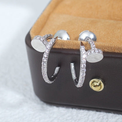 [baslovejewels]JUSTE EARRINGS 12.75MM SILVER DIAMOND