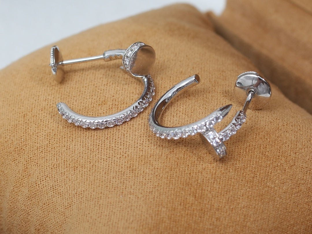 [baslovejewels]JUSTE EARRINGS 12.75MM SILVER DIAMOND