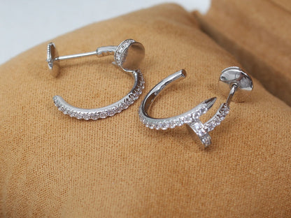 [baslovejewels]JUSTE EARRINGS 12.75MM SILVER DIAMOND