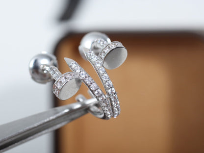 [baslovejewels]JUSTE EARRINGS 12.75MM SILVER DIAMOND