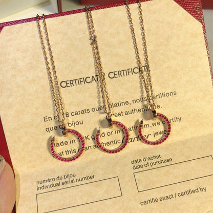 [baslovejewels]JUSTE NECKLACE GOLD RED DIAMONDS