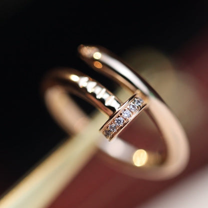 [baslovejewels]JUSTE RING 2.65MM PINK GOLD DIAMOND