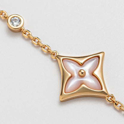 [baslovejewels]STAR 1 DIAMOND PINK GOLD BRACELET