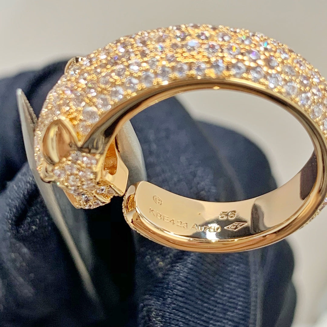 [baslovejewels]PANTHERE PINK GOLD DIAMOND RING