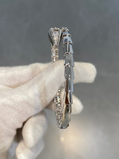 [baslovejewels]SERPENTI BRACELET DIAMONDS SILVER