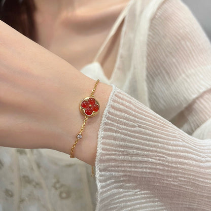 [baslovejewels]SUN PEDANT CARNELIAN BRACELET