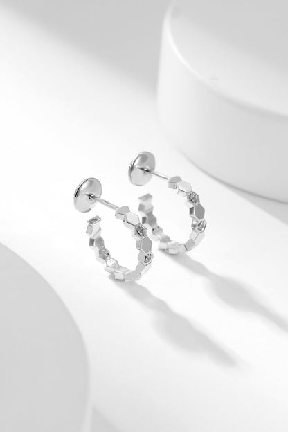 [baslovejewels]BEE LOVE DIAMOND HOOP EARRINGS