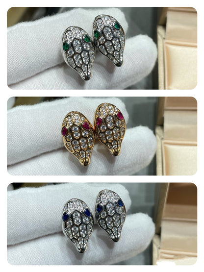 [baslovejewels]SERPENT DIAMOND STUD EARRINGS
