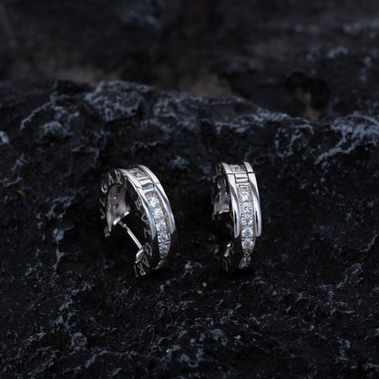 [baslovejewels]ZERO 1 MINI SILVER DIAMOND EARRINGS