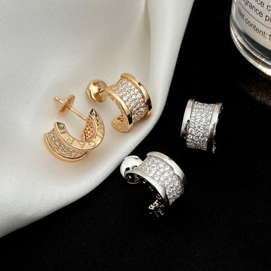 [baslovejewels]ZERO 1 DIAMOND PAVED EARRINGS