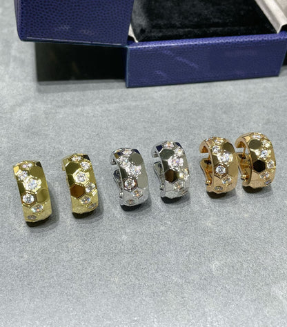 [baslovejewels]BEE LOVE DIAMOND HOOP EARRINGS