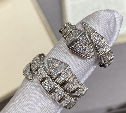 [baslovejewels]SERPENTI LARGE RING SILVER DIAMOND PAVED