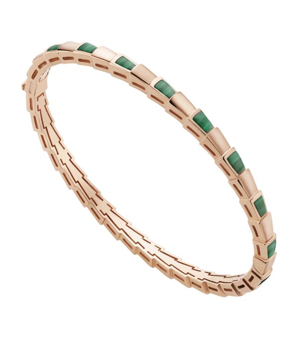 [baslovejewels]SERPENTI BRACELET PINK GOLD MALACHITE