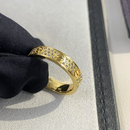 [baslovejewels]LOVE RING 3.6MM DIAMOND PAVED