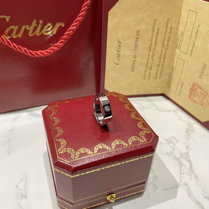 [baslovejewels]LOVE RING 5.5MM 3 DIAMONDS SILVER