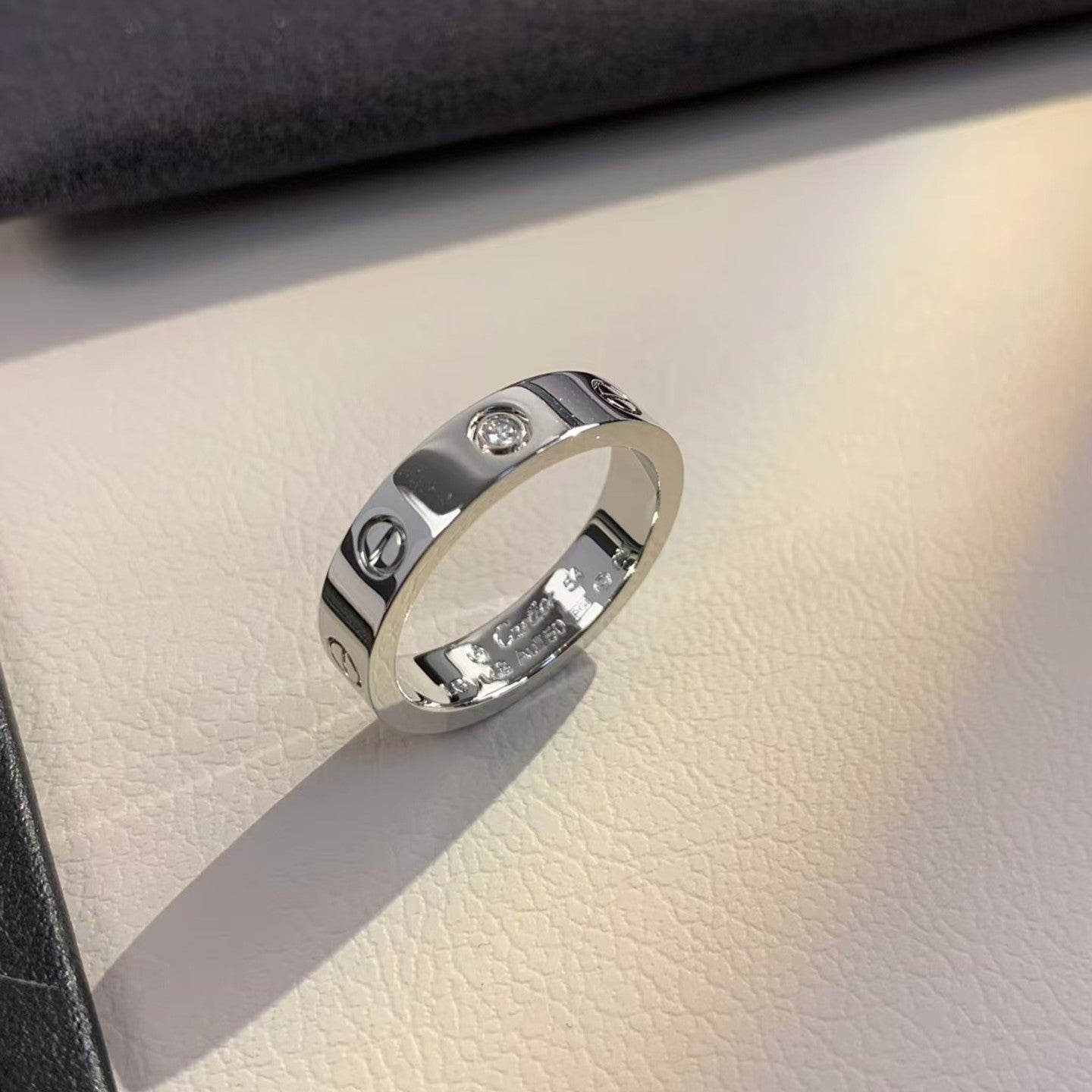 [baslovejewels]LOVE RING 4MM 1 DIAMOND SILVER