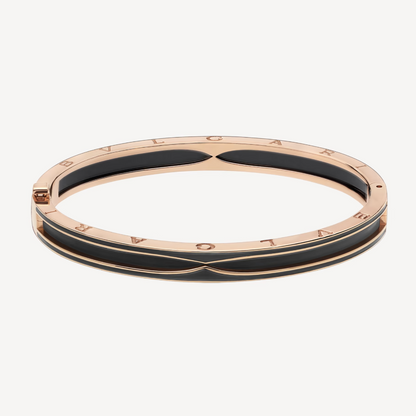 [baslovejewels]ZERO 1 PINK GOLD WITH MATTE BLACK CERAMIC BRACELET