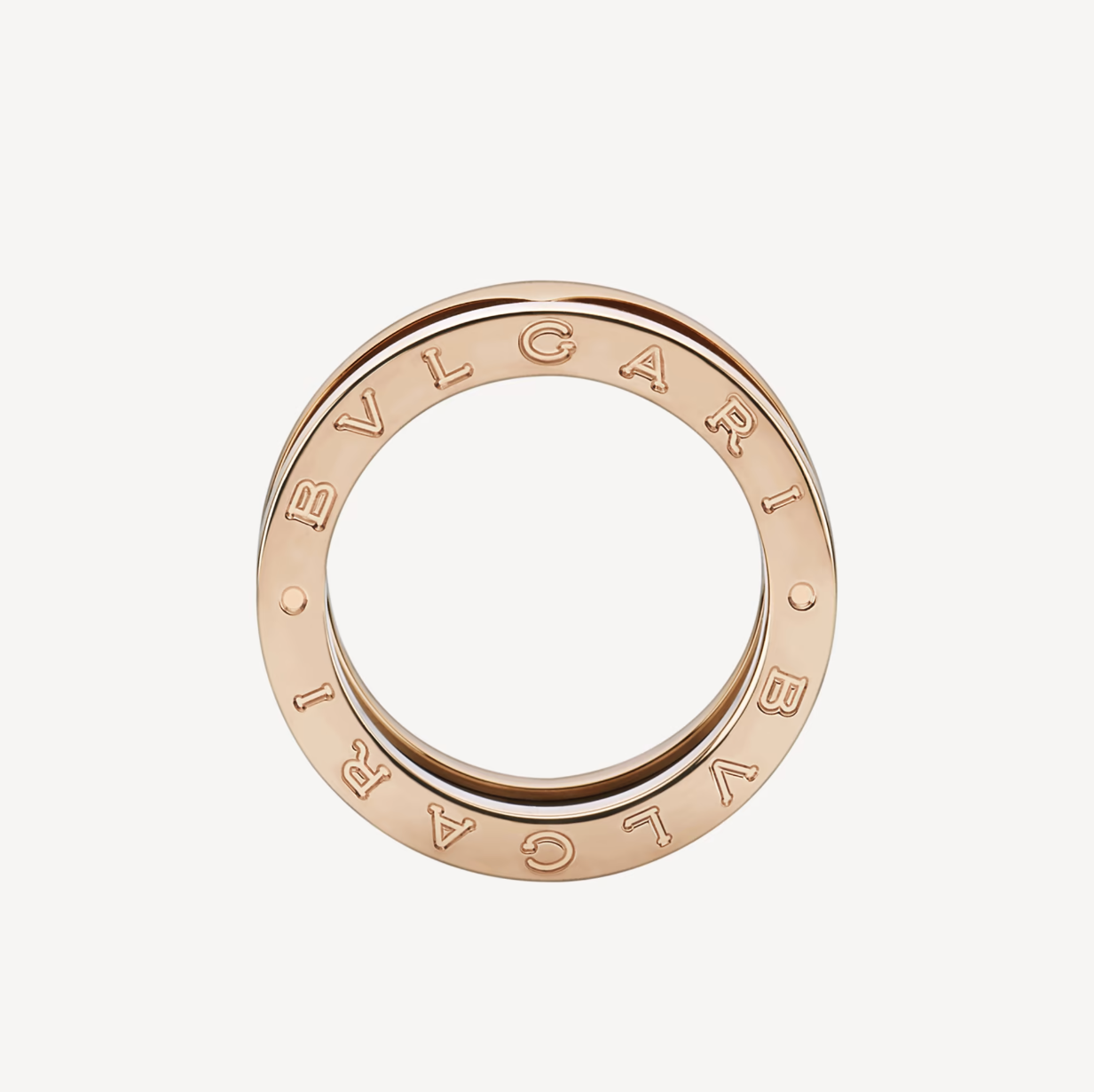 [baslovejewels]ZERO 1 TWO-BAND LOOPS AND BLACK CERAMIC PINK GOLD RING