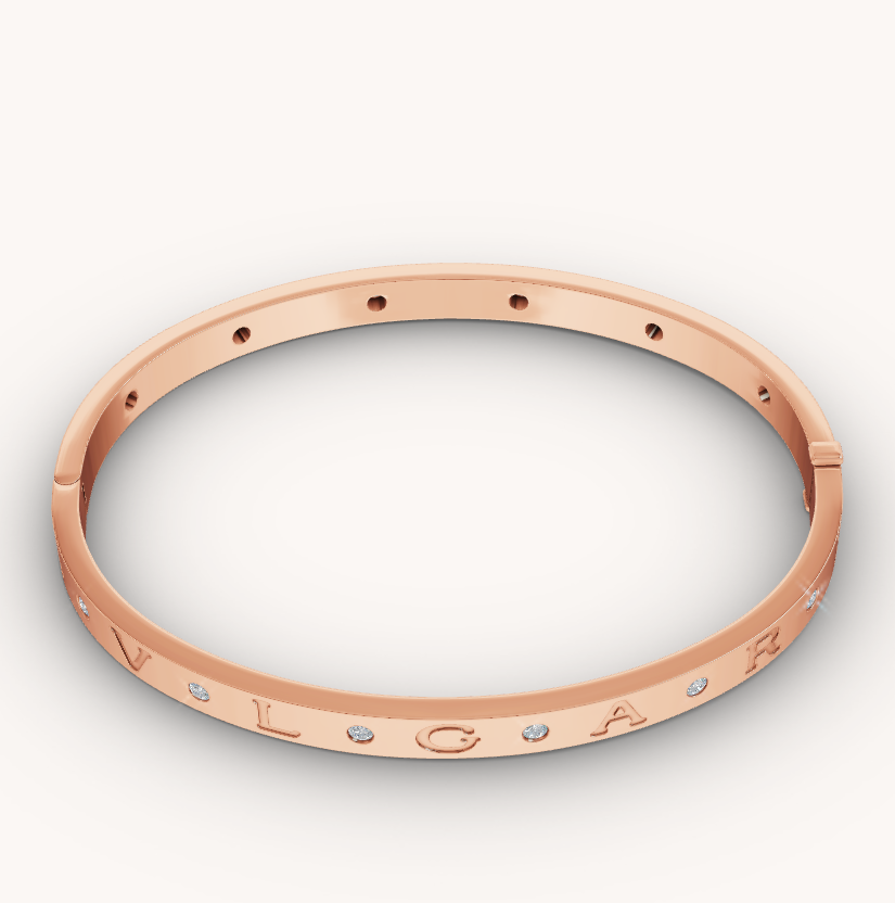 [baslovejewels]ZERO 1 PINK GOLD 12 DIAMONDS BRACELET