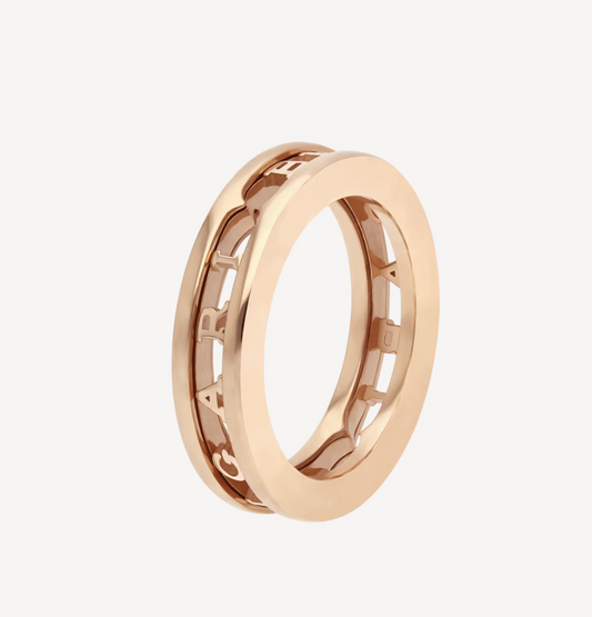 [baslovejewels]ZERO 1 ONE-BAND WITH OPENWORK LOGO SPIRAL RING