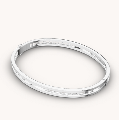 [baslovejewels]ZERO 1 SPIRAL LOGO SILVER BRACELET