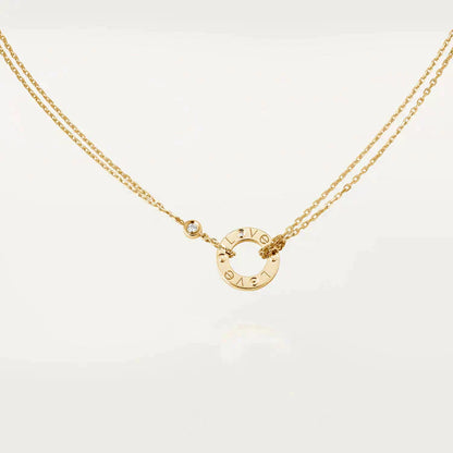 [baslovejewels]LOVE NECKLACE 16MM 2 DIAMONDS