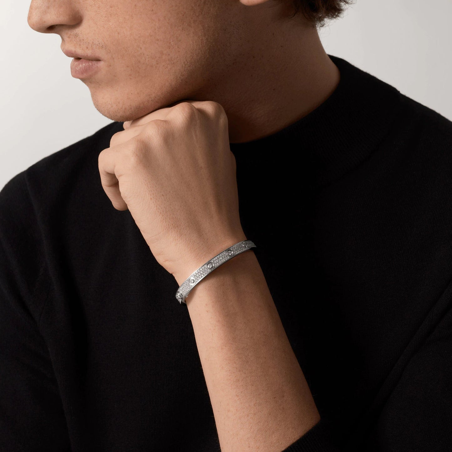 [baslovejewels]LOVE BRACELET 6.1MM DIAMOND-PAVED 10 BIG DIAMONDS