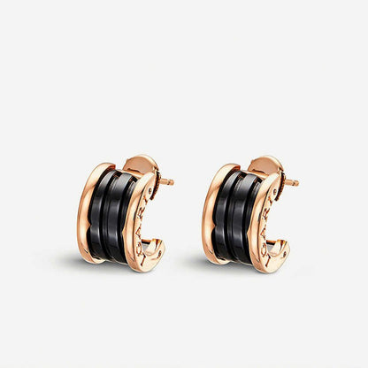 [baslovejewels]ZERO 1 PINK GOLD CERAMIC EARRINGS