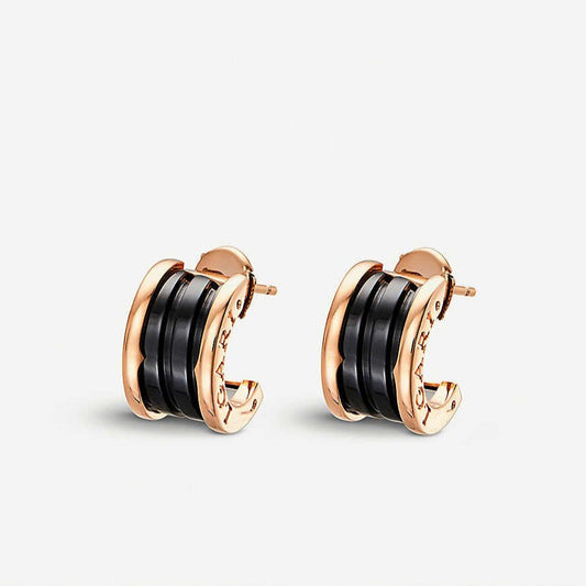 [baslovejewels]ZERO 1 PINK GOLD CERAMIC EARRINGS