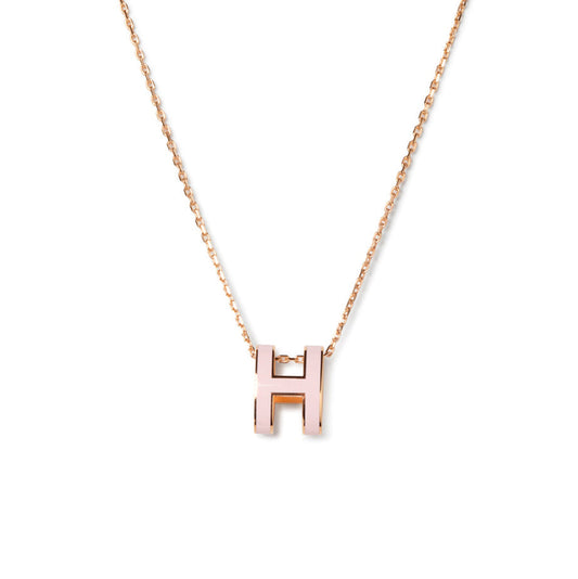 [baslovejewels]POP H PEDANT PINK GOLD