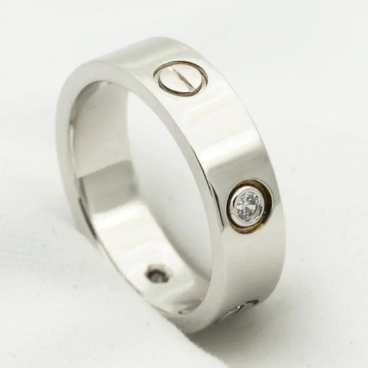 [baslovejewels]LOVE RING 5.5MM 3 DIAMONDS SILVER