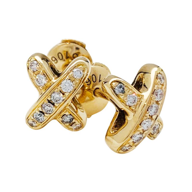 [baslovejewels]JEUX DE GOLD DIAMOND EARRINGS