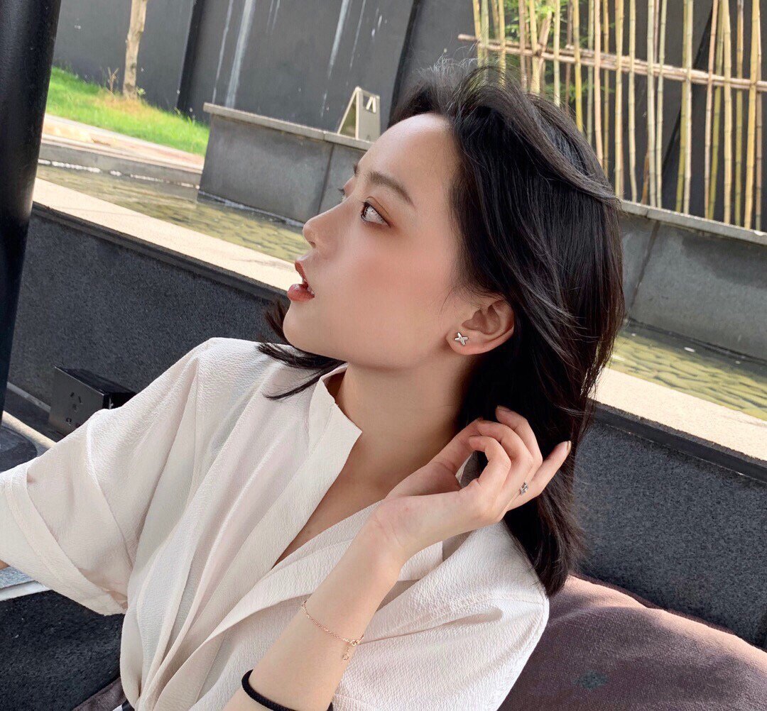 [baslovejewels]JEUX DE WHITE MOP PINK GOLD DIAMOND EARRINGS