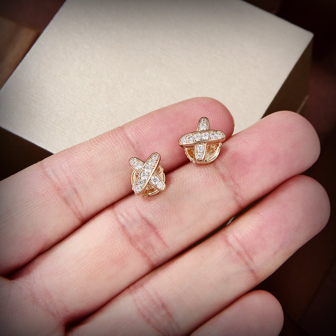 [baslovejewels]JEUX DE GOLD DIAMOND EARRINGS