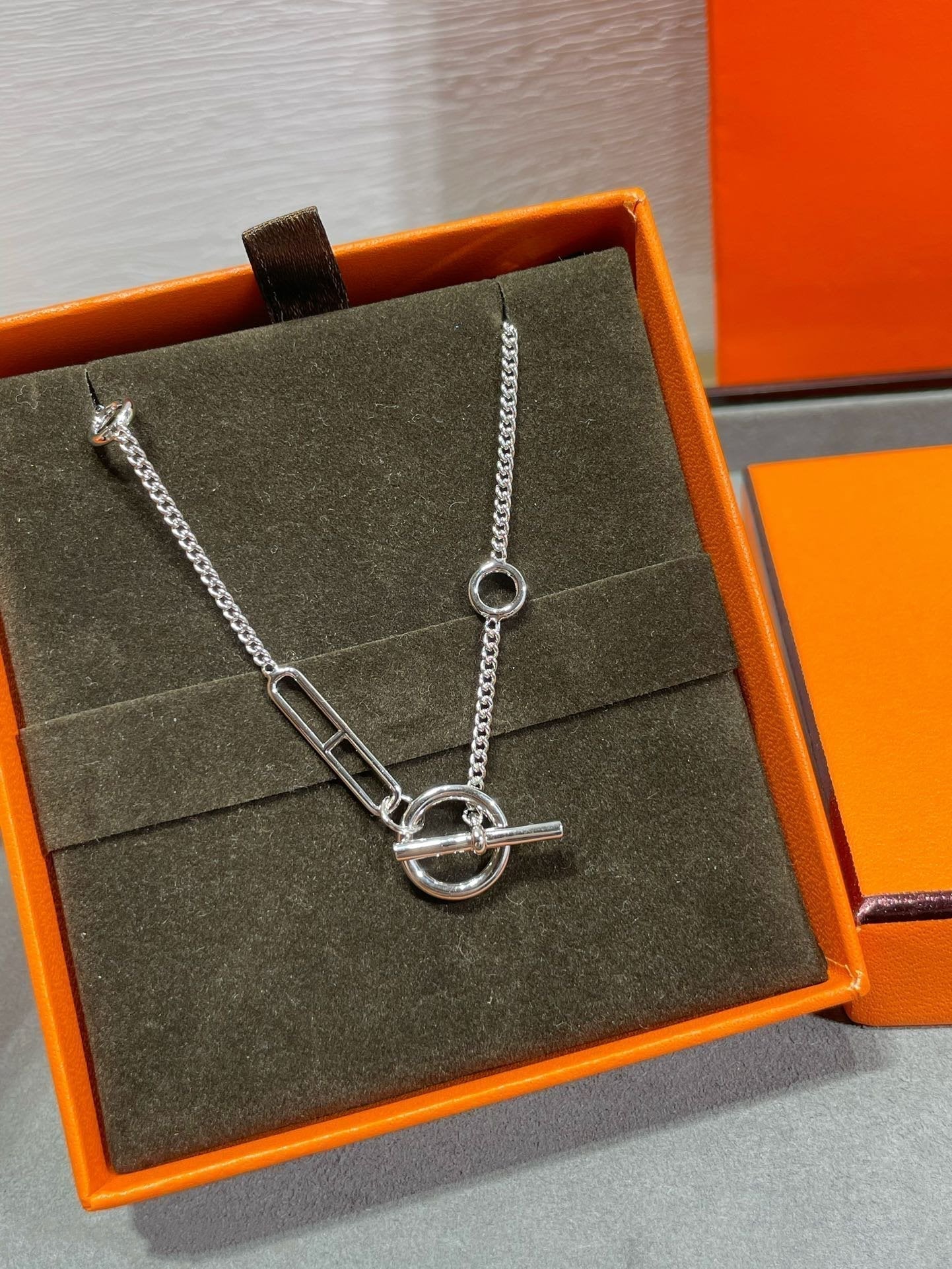 [baslovejewels]HM STERLING CHAINE D'ANCRE HEART