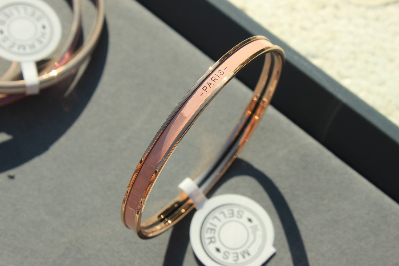 [baslovejewels]HM UNI BANGLE BAG PINK GOLD