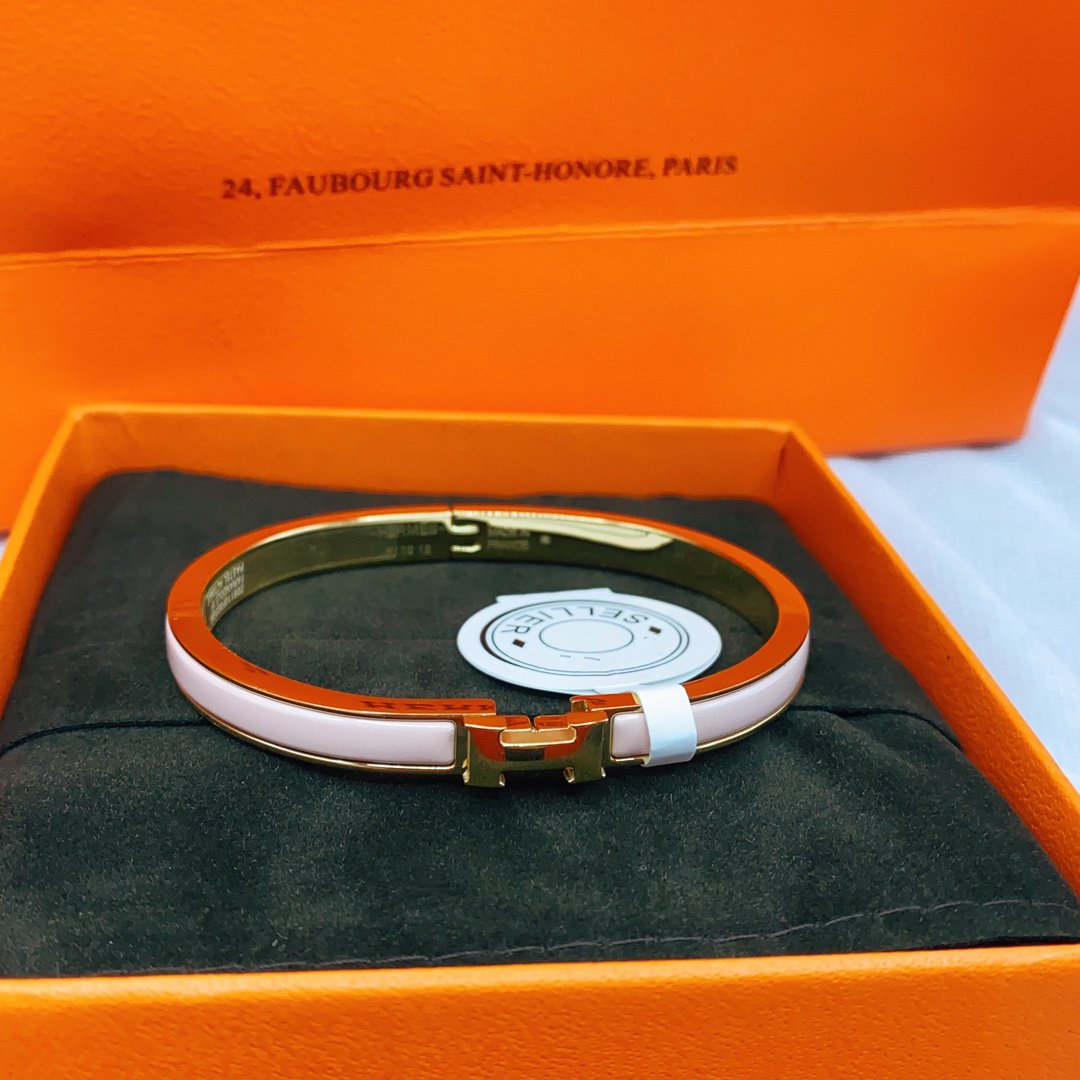 [baslovejewels]CLASSIC HM CLIC  PINK 8MM ENAMEL BRACELET