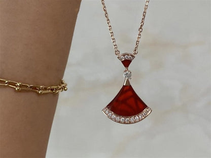 [baslovejewels]DREAM NECKLACE CARNELIAN DIAMOND