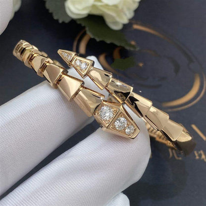 [baslovejewels]SERPENTI BRACELET DIAMONDS PINK GOLD